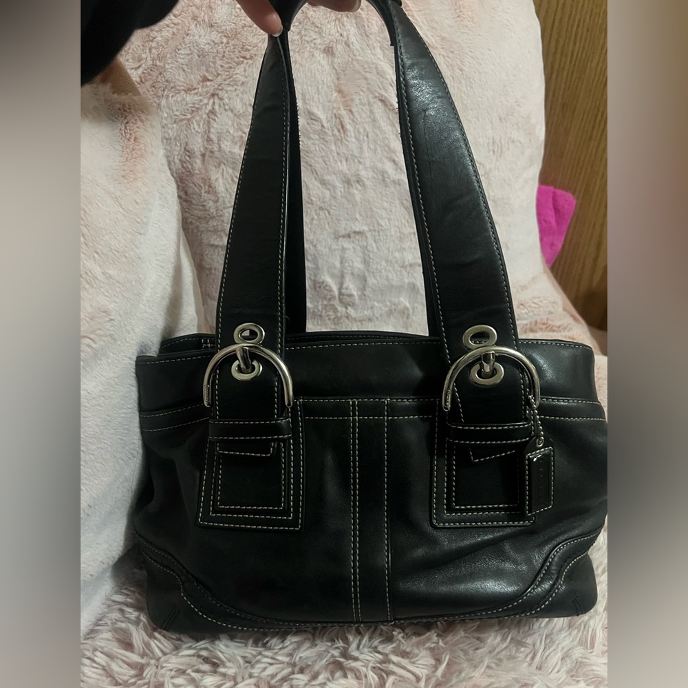Coach Black Leather Soho Handbag Vintage